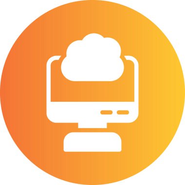 Bulut simgesinin vektör illüstrasyonu