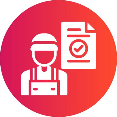 Mühendis simgesi, vektör illüstrasyonu