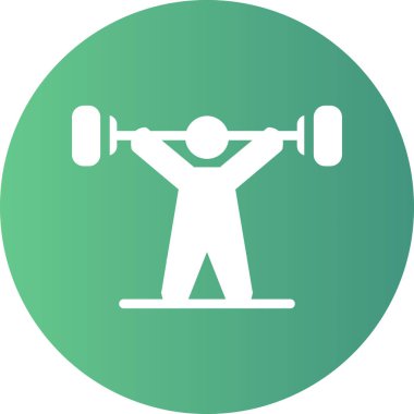 Yalıtılmış arka planda ağırlık kaldırma simgesi