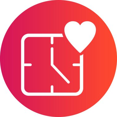 Bir kalp simgesinin vektör illüstrasyonu