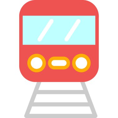tren vektör renk çizgisi simgesi