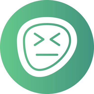 kızgın yüz simgesi vektör illüstrasyonu