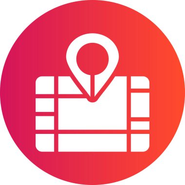 Harita simgesine sahip bir haritanın vektör simgesi