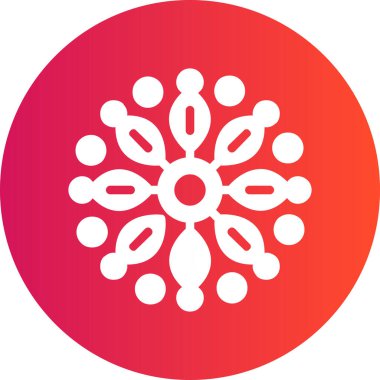 kar Tanesi simgesi vektör çizimi