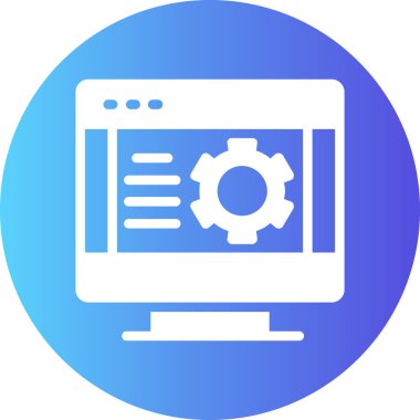 Web ayarı simgesi vektör illüstrasyonu