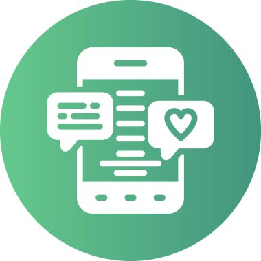 mobil sohbet. Web simgesi basit illüstrasyon