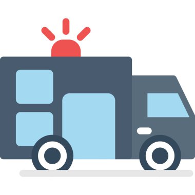 Van düz vektör simgesi