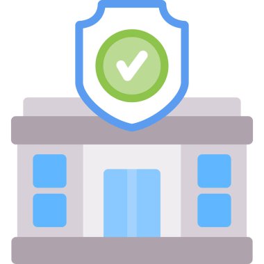 güvenlik kalkanı ikon vektör illüstrasyonu