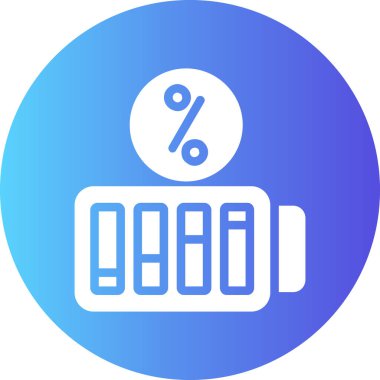 Bir pil simgesinin vektör çizimi