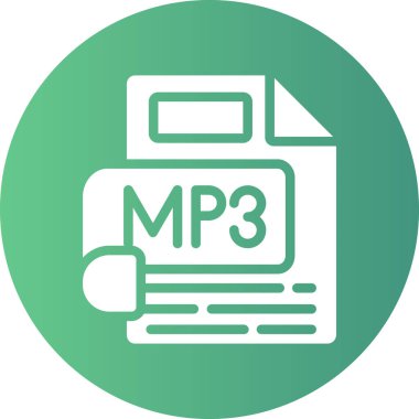 mp 3 dosya vektör simgesi