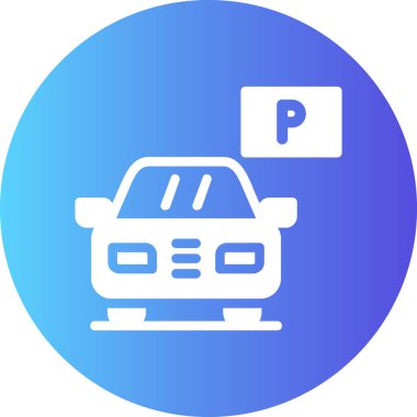 car parking icon, simple vector illustration