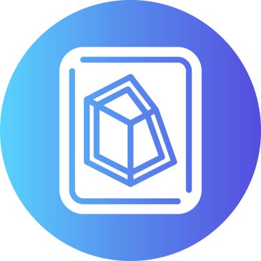 Beyaz bir küpün mavi ve beyaz arkaplanının vektör çizimi