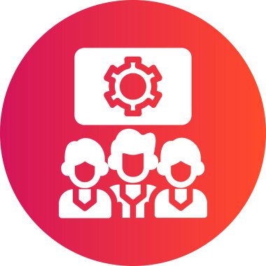 İş dünyası takım ikonu. Web için takım simgesinin vektör illüstrasyonu