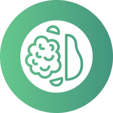 Beyin. Web simgesi basit illüstrasyon