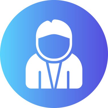 Mavi ceketli bir kadının vektör çizimi