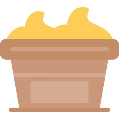 fırın ekmek ikonu düz stil