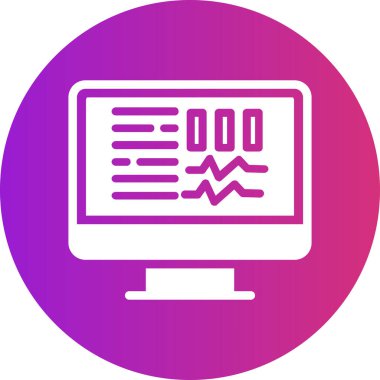 Monitör. Web simgesi basit illüstrasyon