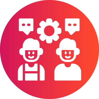 İnşaat işçisi simgesinin vektör illüstrasyonu