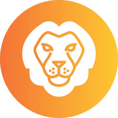 Aslan simgesi vektör illüstrasyonu