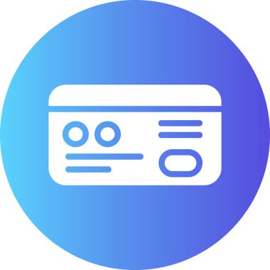 Kredi kartı simgesinin vektör çizimi