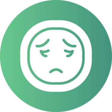 Üzgün surat. Basit resimleme
