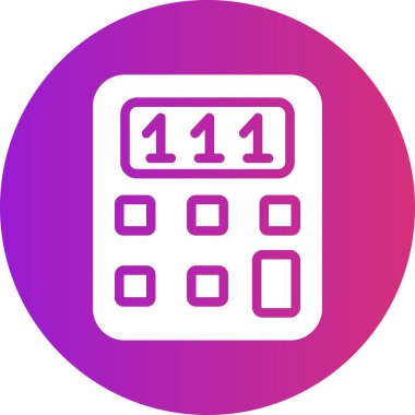 Hesap makinesi. Web simgesi basit illüstrasyon