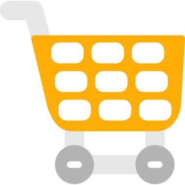 Alışveriş arabası ikonu. Ağ için tramvay vektör simgelerinin basit bir çizimi. beyaz arkaplanda izole