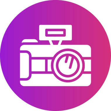 Kamera. Web simgesi basit illüstrasyon