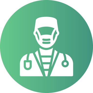 tıbbi doktor maskesi vektör illüstrasyonu