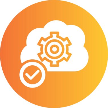 bulut hesaplama vektör çizgisi simgesi