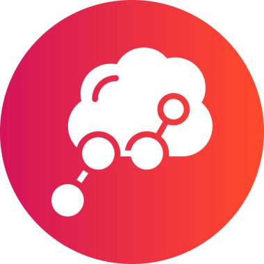 Bulut. Web simgesi basit illüstrasyon