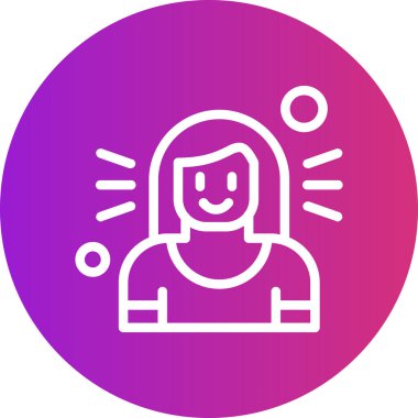 Bir kadın simgesinin vektör illüstrasyonu