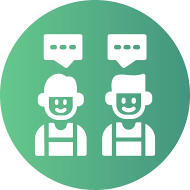 Modern insan ve simgenin vektör çizimi