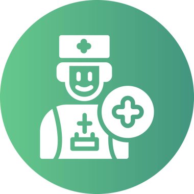 Hemşire simgesinin vektör illüstrasyonu