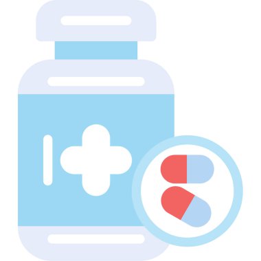 İlaç şişesi vektör simgesi