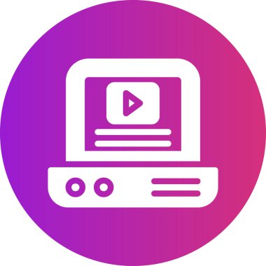 video. Web simgesi basit illüstrasyon