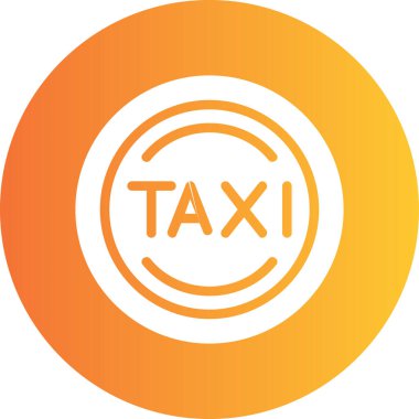 Taksi vektör simgesi modern basit illüstrasyon