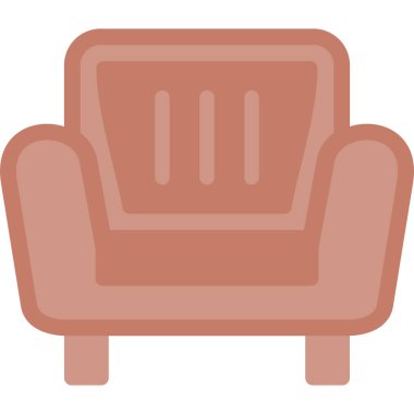 Koltuk simgesi, vektör illüstrasyonu