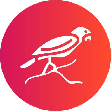 Bir kuş simgesinin vektör illüstrasyonu