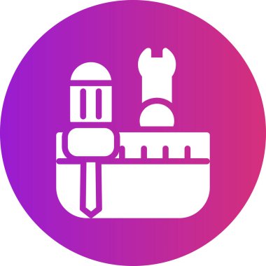 Fırça Web simgesini boya basit illüstrasyon