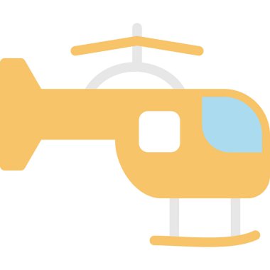 Helikopter simgesi vektör illüstrasyonu