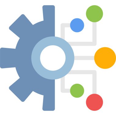 veri yönetimi düz vektör simgesi