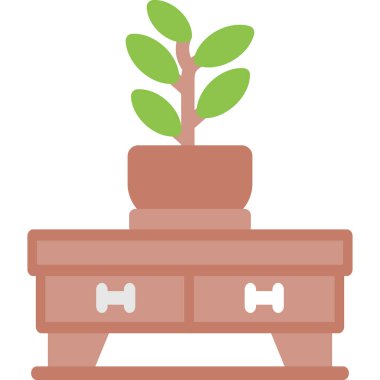 Modern mobilya simgesinin vektör illüstrasyonu