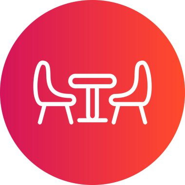 Sandalye simgesinin vektör illüstrasyonu