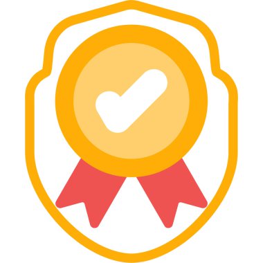 Rozet düz vektör simgesi