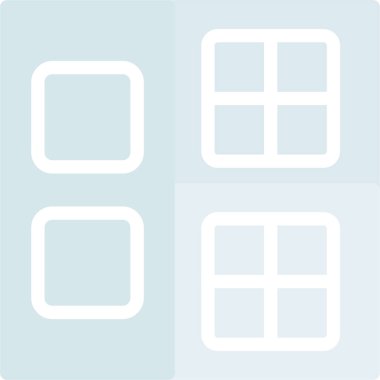 Mavi ve beyaz kare simgesinin vektör illüstrasyonu