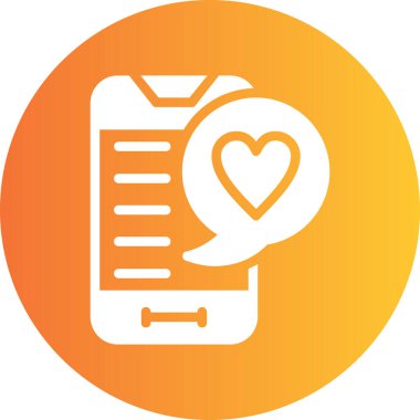 Kalp. Web simgesi basit illüstrasyon