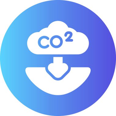 vektör co-2 bulut simgesi, bulut simgesi çizimi