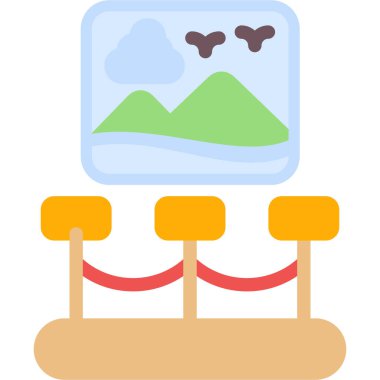 Lunapark eğlence simgesi düz stil