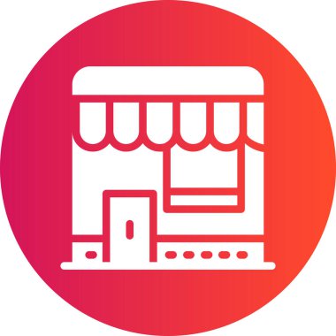 Bir bina simgesinin vektör illüstrasyonu